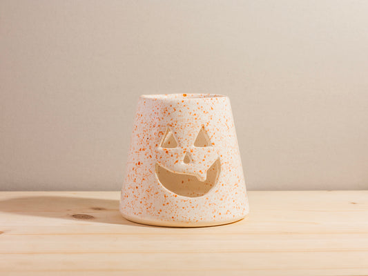 Spooky Votive - Mountain Toothy - Orange Splatter