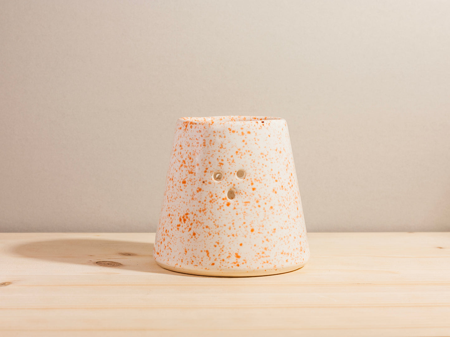Spooky Votive - Mountain Ghost - Orange Splatter