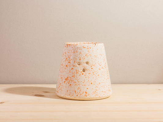 Spooky Votive - Mountain Ghost - Orange Splatter