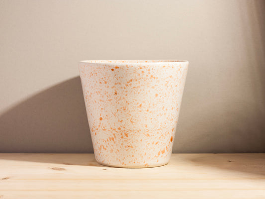 Flower Pot Planter – Orange Splatter