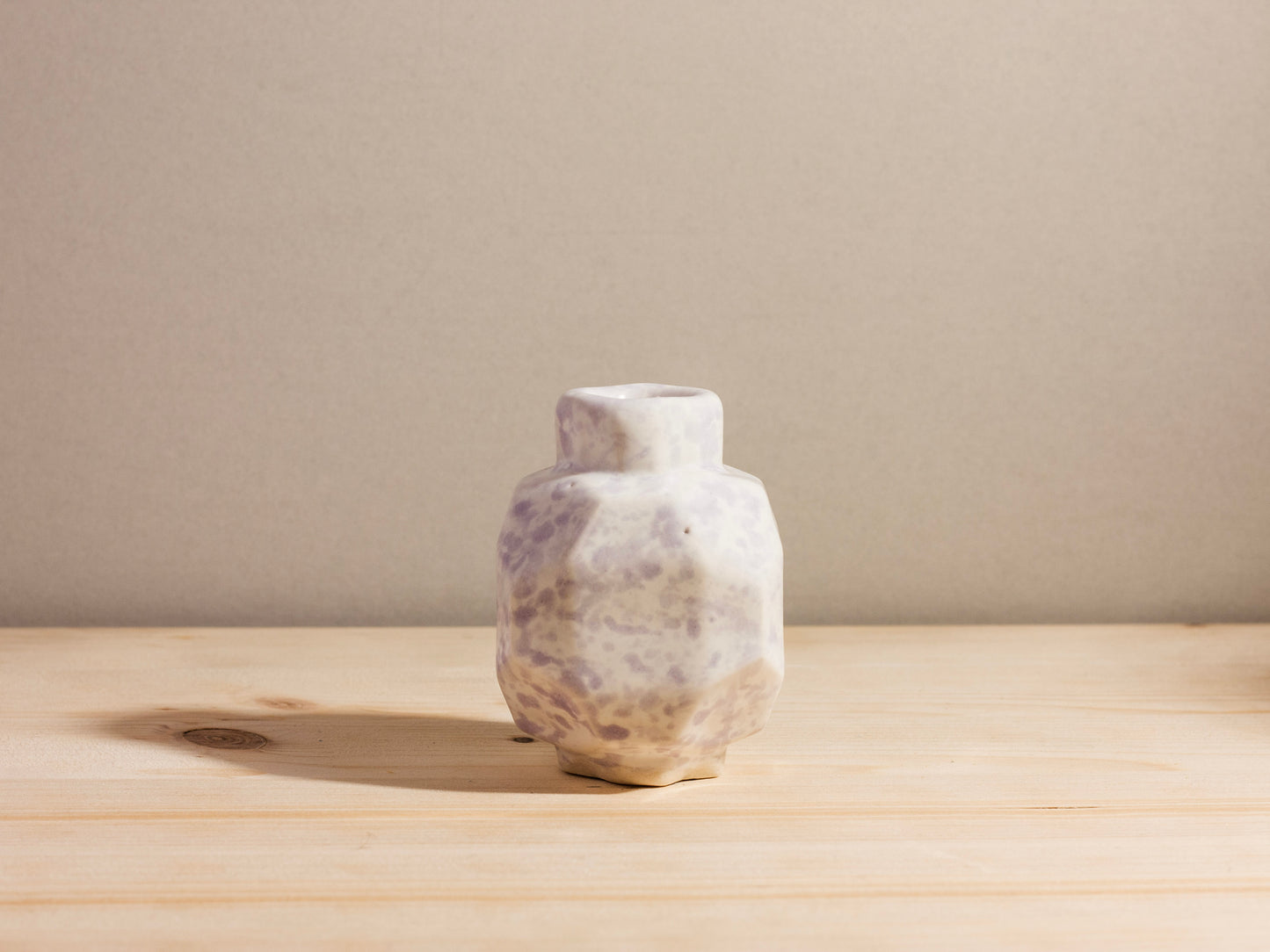 Geo Mini Bud Vase – Lavender Splatter