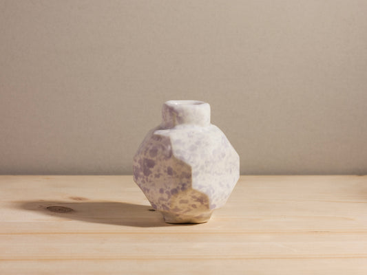 Geo Mini Bud Vase – Lavender Splatter