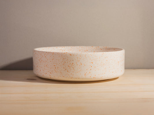 Flat Serving Bowl – Orange Splatter