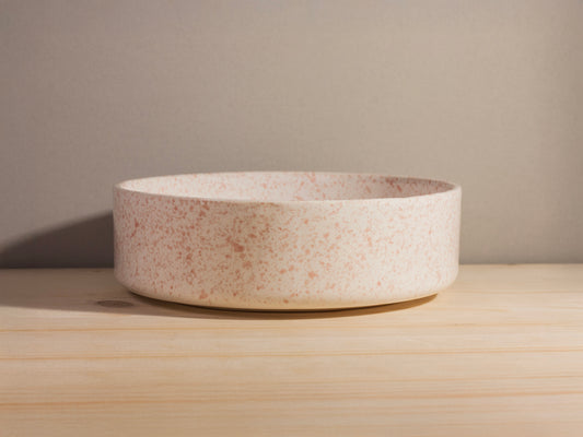 Flat Serving Bowl – Pink Splatter