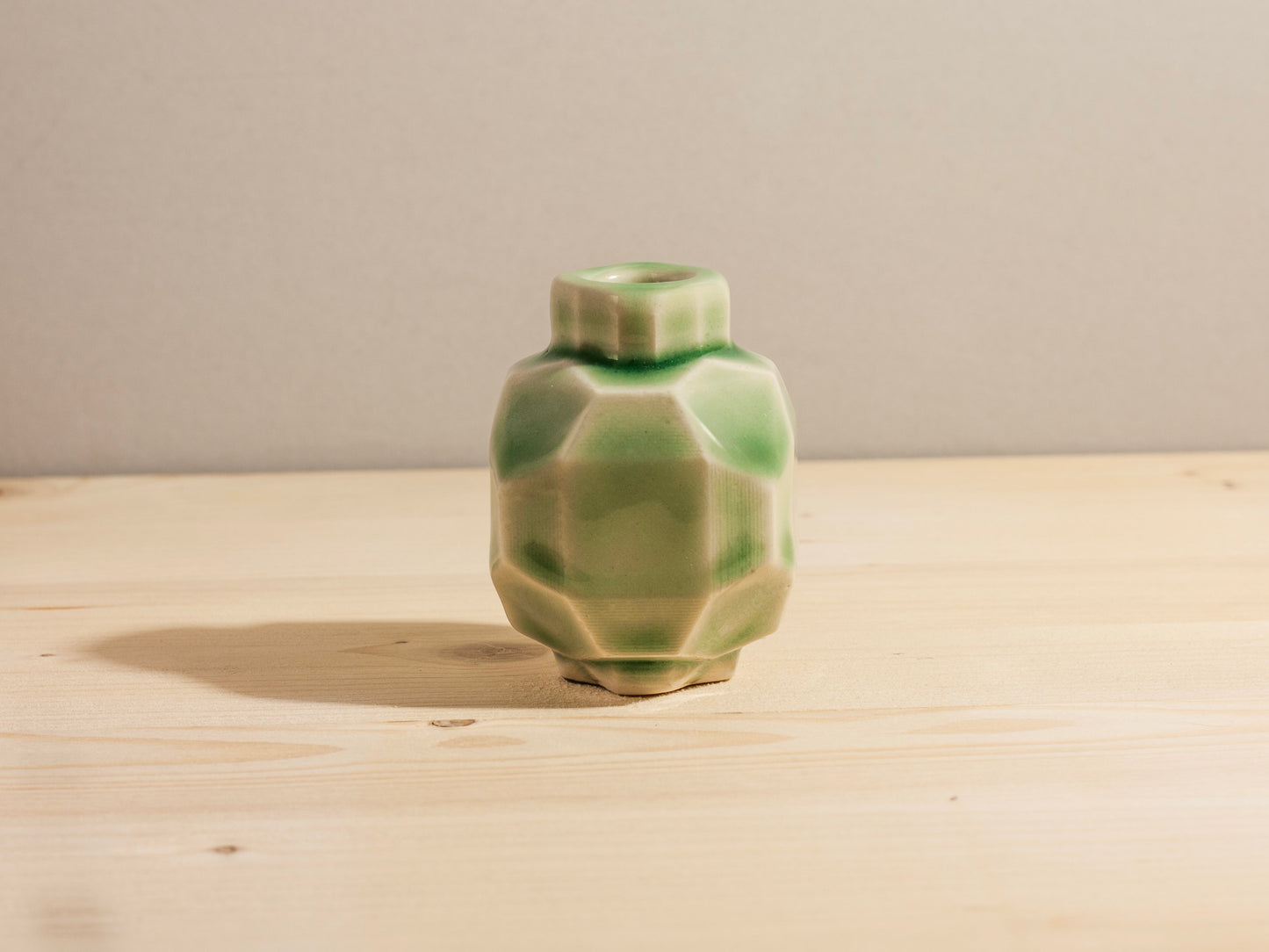 Geo Mini Bud Vase – Vintage Green