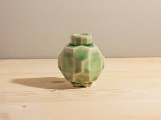 Geo Mini Bud Vase – Vintage Green