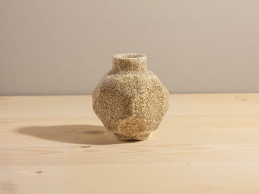 Geo Mini Bud Vase – Cream Speckle