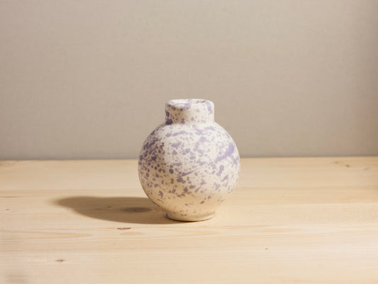 Mini Orb Bud Vase – Lavender Splatter