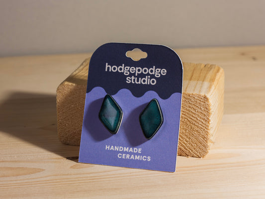 Chunky Studs – Diamonds – Deep Sea