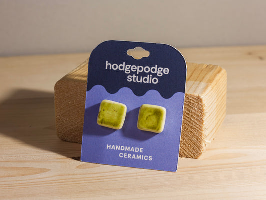 Chunky Studs – Squares – Lime Green