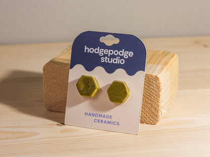 Chunky Studs – Hexagons – Olive