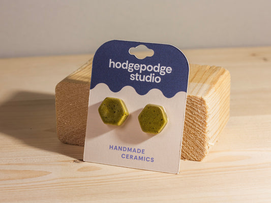 Chunky Studs – Hexagons – Olive