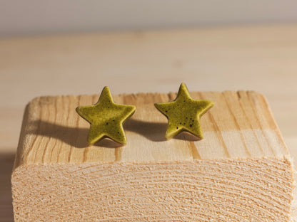 Chunky Studs – Stars – Olive