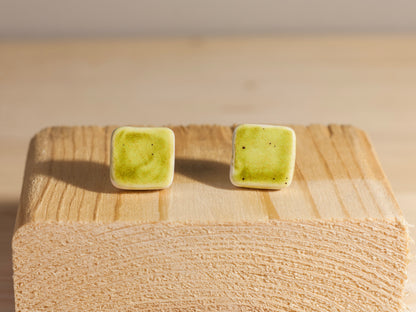 Chunky Studs – Squares – Lime Green