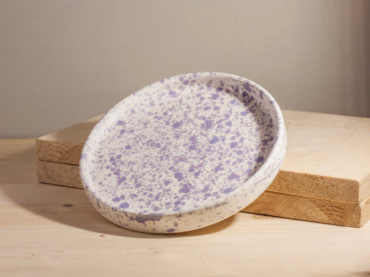 Small Serving Plate – Lavender Splatter