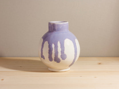 Small Orb Vase – Lavender Drip