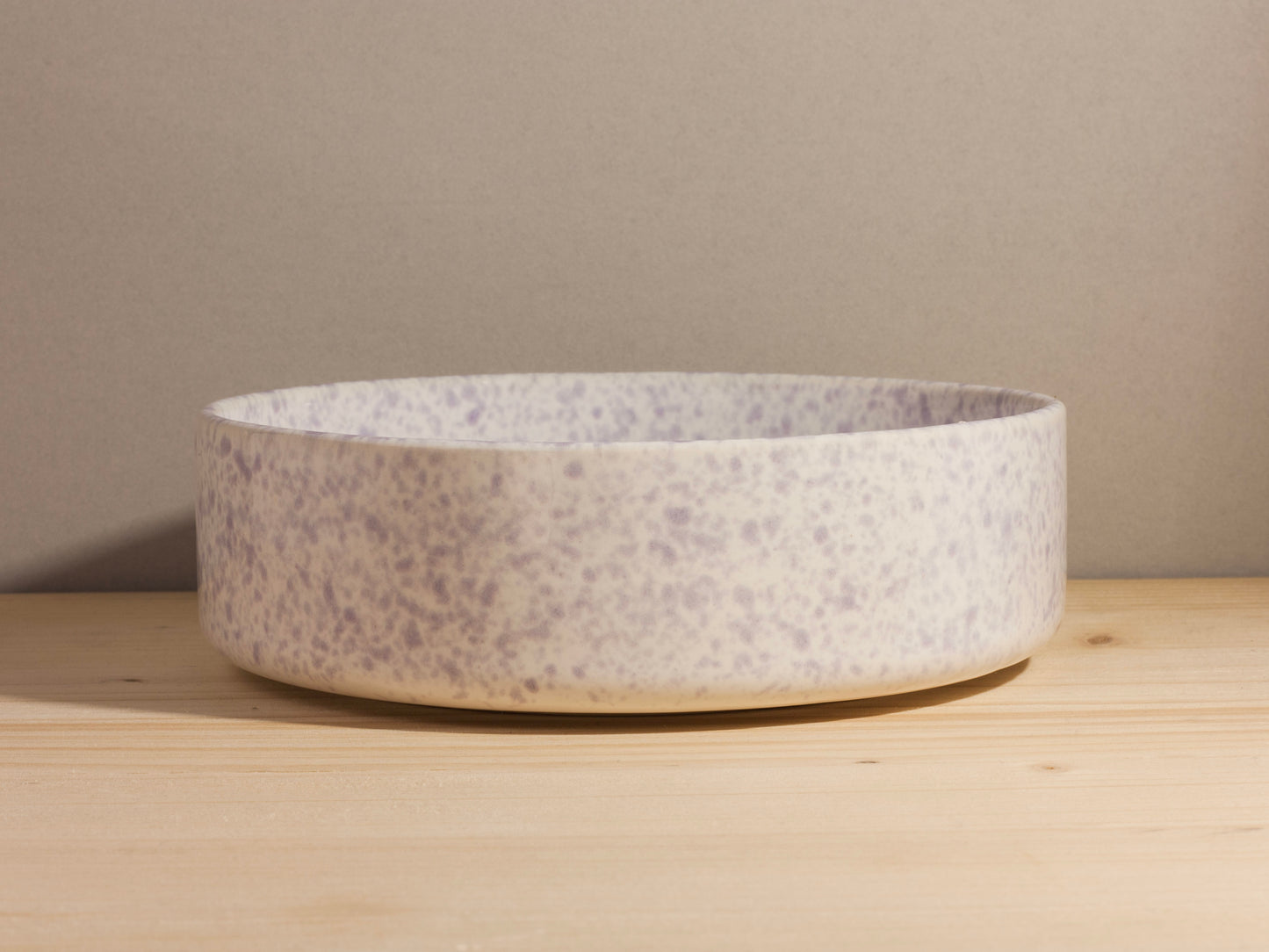 Flat Serving Bowl – Lavender Splatter