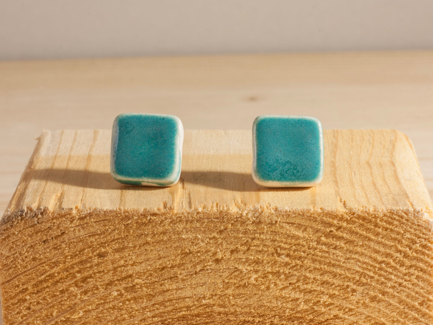 Chunky Studs – Squares – Turquoise
