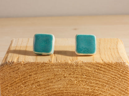 Chunky Studs – Squares – Turquoise