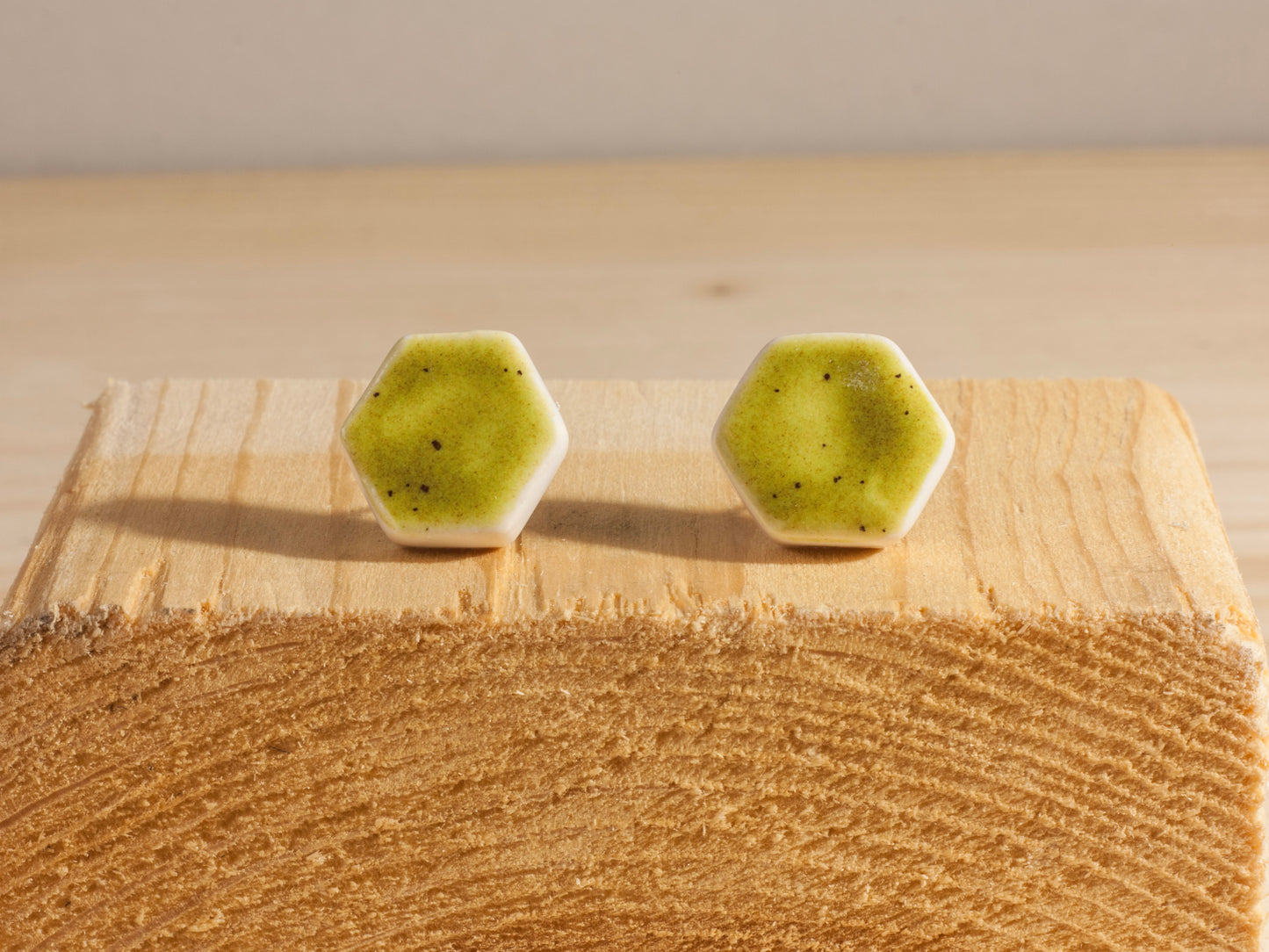 Chunky Studs – Hexagons – Lime Green