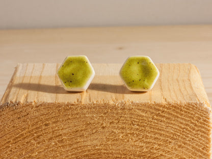 Chunky Studs – Hexagons – Lime Green