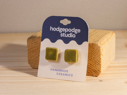 Chunky Studs – Squares – Olive