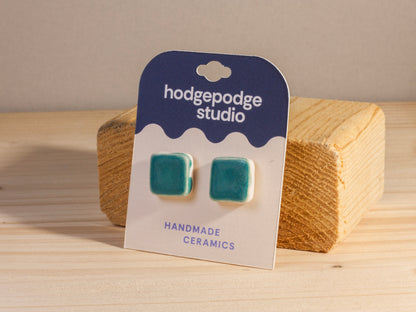 Chunky Studs – Squares – Turquoise